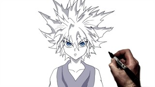 How To Draw Killua (Godspeed) | Step By Step | Hunter X Hunter