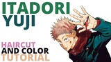 ITADORI YUJI Jujutsu Kaisen HAIRCUT AND COLOR (mens hair tutorial) anime cosplay