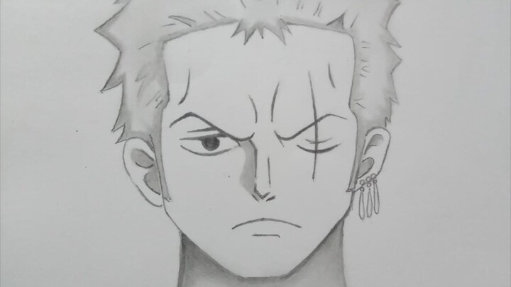 How To Draw Zoro | Zoro Drawing Step by Step Easy | One Piece : Tutorial