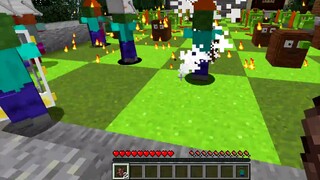 Permainan|Restorasi Adegan Game "Plants Vs Zombie" dengan "Minecraft"