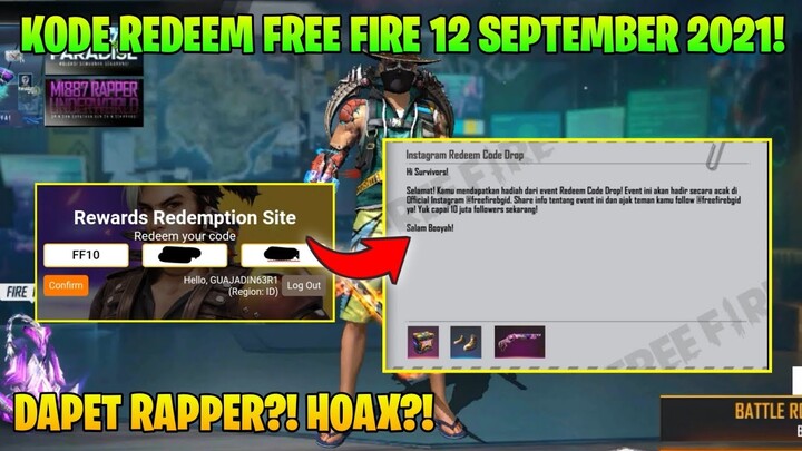 BONGKAR❗KODE REDEEM FREE FIRE TERBARU 2021 HARI INI!! KODE REDEEM FF TERBARU 2021!! RESMI GARENA