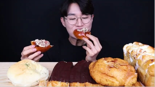 bánh mì kem tráng miệng Bánh mì Mukbang ASMR #amthuc #monngon