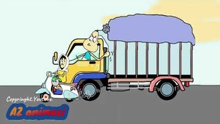 MOBIL TRUK OLENG HAMPIR TABRAK EMAK EMAK!! | Kartun Animasi Lucu