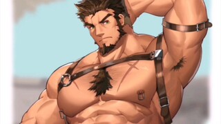 [Sharing illustrations of muscular men] I saw this a long time ago, and I forgot who drew it. If any