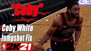 Coby White Jumpshot Fix NBA2K21 with Side-by-Side Comparison