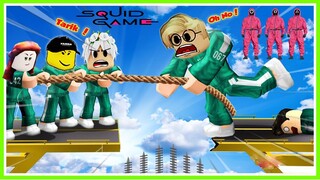 SQUID GAME TARIK TAMBANG TIM BANG CUPU MASUK JURANG!!! ROBLOX MIKOCIL