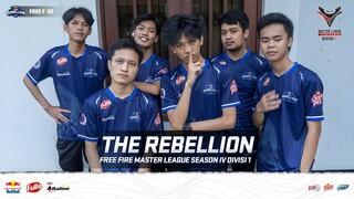 THE REBELLION FREE FIRE MASTER LEAGUE SEASON IV DIVISI 1