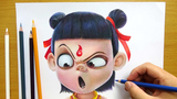 [Color Pencil Drawing] Nezha: Birth of the Demon Child