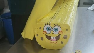 Tôi rất phấn khích và làm một chiếc SpongeBob SquarePants nặng 60kg