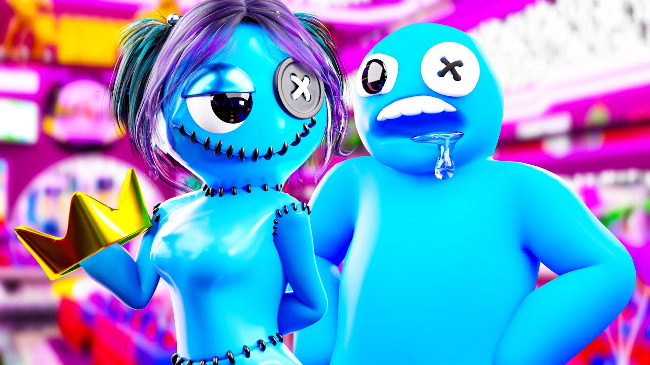 Roblox Rainbow Friends Blue in Poppy Playtime Chapter 3 Crossover