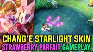 CHANG'E STRAWBERRY PARFAIT NOVEMBER STARLIGHT SKIN GAMEPLAY || MLBB