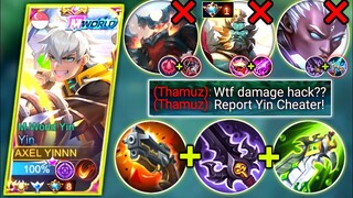 YIN VS WORLD NO.1 THAMUZ | YIN BEST BUILD & EMBLEM TO COUNTER THUMAZ IN SIDELANE | MOBILE LEGENDS