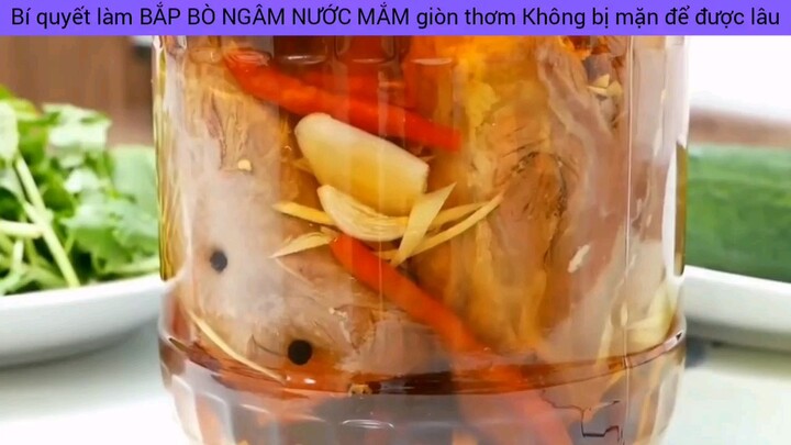 cách làm bắp bò ngâm nước mắm