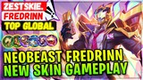 Neobeast Fredrinn New Skin Gameplay [ Top Global Fredrinn ] ZestSkie. - Mobile Legends Emblem Build