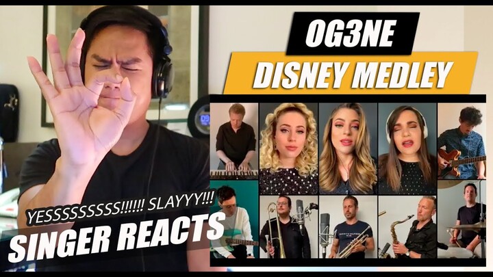 OG3NE - Disney Medley (HOME ISOLATION VERSION) | SINGER REACTION