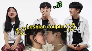 What if 19-year-old lesbian couple meets a 19-year-old high school student? (with Prank)