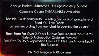 (25$)Andrija Prelec - Ultimate UI Design Mastery Bundle Cours Course