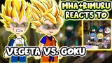 MHA/BNHA+Rimuru Reacts To GOKU VS. VEGETA || Gacha Club ||