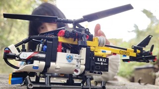 The special police helicopter bought at the entrance of the primary school