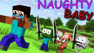 Monster School NAUGHTY BABY MONSTER - แอนิเมชั่น Minecraft สุดฮา