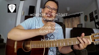 Wonderful Tonight (Eric Clapton) SLOW Demo Fingerstyle Guitar Cover