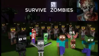 Monster School : SURVIVE ZOMBIES Challenge - Minecraft Animation