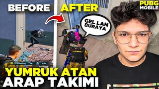 YUMRUK ATIP ARTİSLİK YAPAN ARAP TAKIMIN İÇİNDEN GEÇTİM!🤬 pubg mobile