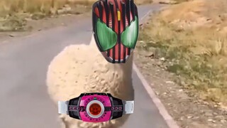 Kamen Rider passing by