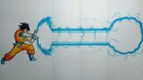 How to draw Goku skin paprer craft Vẽ tranh giấy goku vui