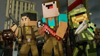 [BPS][Animasi Minecraft] Bencana alam zombie (film positif + telur paskah)