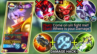 YIN PAINTED SKIN IS HERE 😍 | YIN VS HYPER SUN & PRO ARGUS IN SIDELANE | BEST BUILD & EMBLEM | MLBB