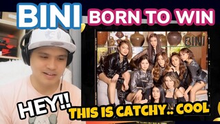 BINI - BORN TO WIN (LYRICS) | SINGER REACTION