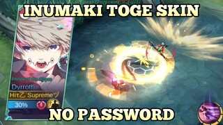 Script Skin Dyrroth As Inumaki Toge Full Effects & Real Voice | No Password - Mobile Legends