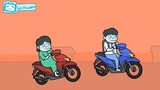 Kelakuan Emak Emak Saat Bawa Motor (Animasi Sentadak)