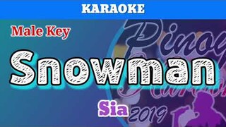 Snowman by Sia (Karaoke : Male Key)