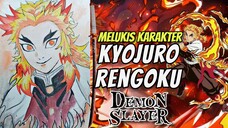 Cara Melukis Karakter Rengoku Demon Slayer dengan Cat Air