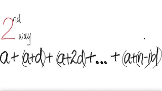 2nd/2ways: add math sum a + (a+d) + (a+2d) + ... + (a+(n-1)d) ?