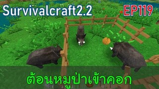 ต้อนหมูป่าเข้าคอก | survivalcraft2.2 EP119 [พี่อู๊ด JUB TV]