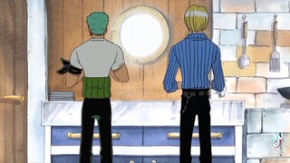 rare moment sanji and zoro😍