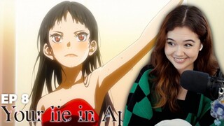 EMI'S PERFORMANCE? SLAYYY | Your Lie in April Episode 8 Reaction - first time watching!