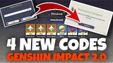 4 NEW Redeem CODES + 400 PRIMOGEMS | Genshin Impact 2.0 Update
