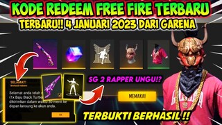 KODE REDEEM FREE FIRE TERBARU 4 JANUARI 2023 HARI INI