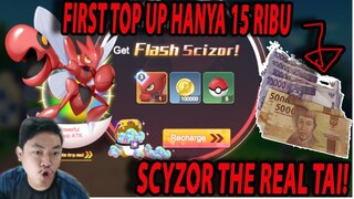 🔥🔥FIRST TOP UP UNTUK SCYZOR & GACHA UNTUK SSR LEGENDARY!! - POKEMON WORLD