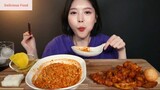 Món Hàn : Gà rán cay không xương với mì cay 4 #congthucmonngon