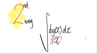 2nd way: integral ∫ log n√x (x) dx
