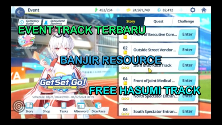 Event Terbaru Haruna Track - Blue Archive Indonesia