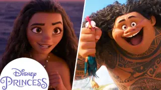 Moana & Maui's Funniest Moments | Disney Princess