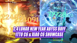 2.4 Lunar New Year Abyss Buff Itto C6 & Xiao C6 Team Floor 12 Showcase | Full Run