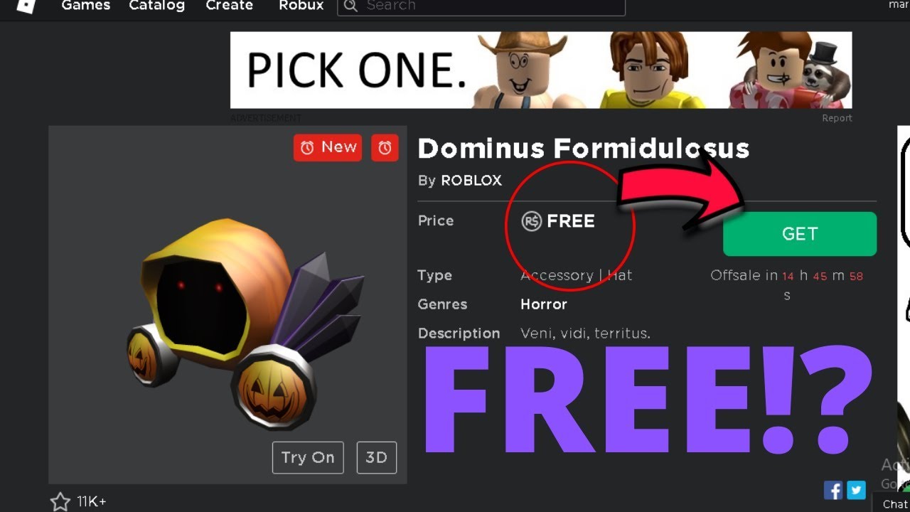 NEW* FREE ROBLOX DOMINUS PROMOCODE (2019) *FREE ROBUX CODE* - BiliBili