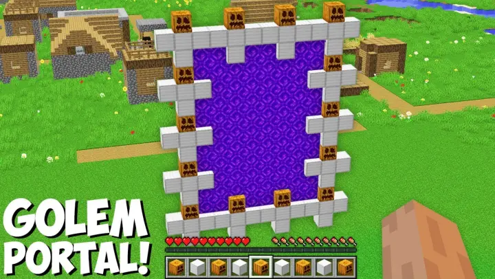 New WAY TO BUILD A GOLEM PORTAL in Minecraft ! SUPER IRON GOLEM PORTAL !